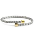 Charriol Two-tone Cable Bypass Bangle Bracelet In Pvd Stainless Steel & Gold-tone