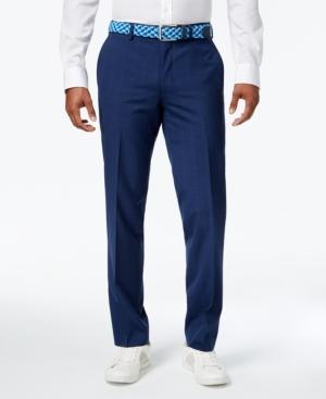 Bar Iii Men's Slim-fit Blue Plaid Pants, Created For Macy's