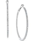 Diamond Hoop Earrings (1-1/2 Ct. T.w.) In 14k White Gold