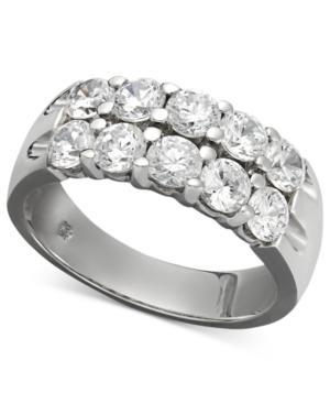 Diamond Ring, 14k White Gold Two Row Certified Diamond Band (1-1/2 Ct. T.w.)