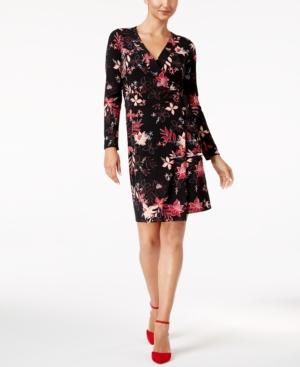 Thalia Sodi Floral-print Wrap Dress, Created For Macy's
