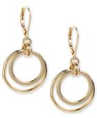 Jones New York Earrings, Gold-tone Orbital Fish Hook Earrings