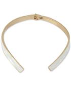 Kenneth Cole New York Gold-tone White Shell-inspired Hinged Collar Necklace