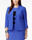 Kasper Plus Size Notch-collar Blazer