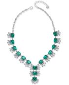 Charter Club Silver-tone Crystal & Stone Lariat Necklace, 17 + 2 Extender, Created For Macy's