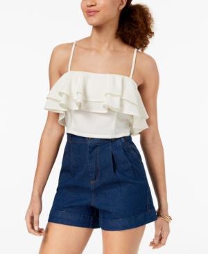Material Girl Juniors' Ruffled Flounce Crop Top, Created For Macy's