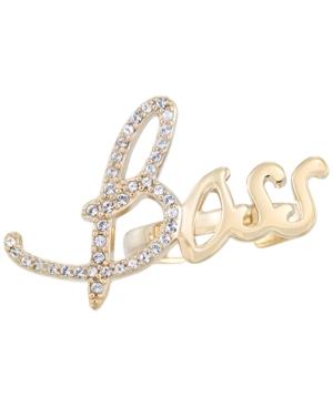 Simone I. Smith Swarovski Crystal Boss Ring In 18k Gold Over Sterling Silver