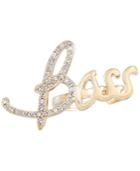 Simone I. Smith Swarovski Crystal Boss Ring In 18k Gold Over Sterling Silver