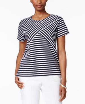 Alfred Dunner Lady Liberty Collection Striped Top