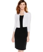 Calvin Klein Long-sleeve Open Cropped Cardigan