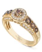 Le Vian White And Chocolate Diamond Engagement Ring (5/8 Ct. T.w.) In 14k Gold