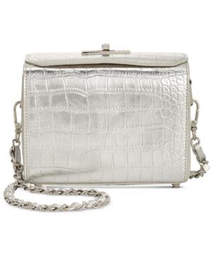Steve Madden Eliza Croco Top Lock Crossbody