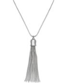 Charter Club Gold-tone Polished Bell Cap Tassel Necklace