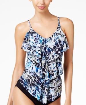 Magicsuit Seaglass Rita Printed Tiered Tankini Top Women's Swimsuit