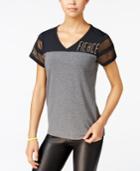 Material Girl Active Juniors' Mesh-inset Graphic T-shirt, Only At Macy's