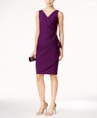 Alex Evenings Petite Compression Embellished Ruched Sheath Dress