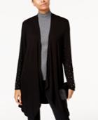 Inc International Concepts Studded-sleeve Duster Cardigan, Created For Macy's