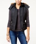 American Rag Faux-fur Trim Hooded Puffer Vest, Only At Macy's