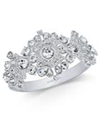 Givenchy Silver-tone Crystal Statement Bangle Bracelet