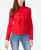 Inc International Concepts Zipper-front Ruffle Jacket, Only At Macy's