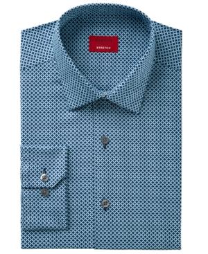 Alfani Men's Slim-fit Performance Stretch Circle Diamond Print Dress Shirt, Created For Macy's