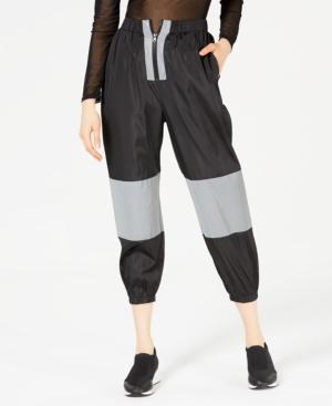 Waisted Juniors' Reflective Track Pants
