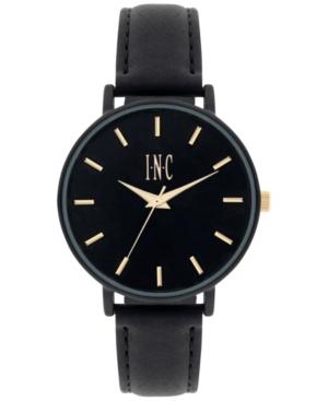 Inc International Concepts Women's Black Leather Strap Watch 36mm In005bk, Only At Macy's