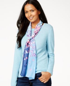 Echo Moonlit Flowers Oblong Silk Scarf