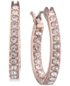 Givenchy Pave Hoop Earrings
