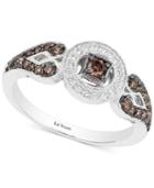 Le Vian Chocolatier Deco Estate Collection Diamond Halo Ring (3/8 Ct. T.w.) In 14k White Gold