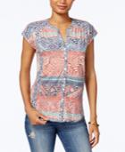 Lucky Brand Rena Printed Blouse