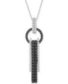 Wrapped In Love Diamond Fringe Ring 18 Pendant Necklace (1 Ct. T.w.) In 14k White Gold, Created For Macys
