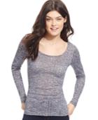Ultra Flirt Juniors' Space-dyed Rib-knit Top