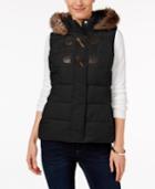 Charter Club Faux-fur-trim Puffer Vest, Only At Macy's