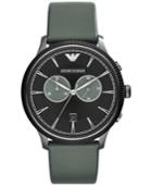 Emporio Armani Men's Chronograph Gray Leather Strap Watch 43mm Ar1794