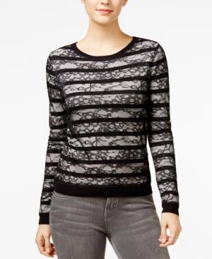 Guess Lara Striped Lace Sweater