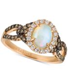 Le Vian Chocolatier Neopolitan Opal (5/8 Ct. T.w.) & Diamond (5/8 Ct. T.w.) Ring In 14k Rose Gold