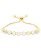 Victoria Townsend Blue Topaz Adjustable Slide Bracelet (3 Ct. T.w.) In 18k Gold Plating