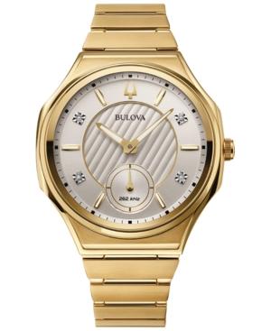 Bulova Women's Curv Progressive Sport Gold-tone Stainless Steel Bracelet Watch 40.5mm