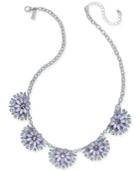 Inc International Concepts Silver-tone Multi-stone Flower Statement Necklace, 20 + 3 Extender, Created For Macy's