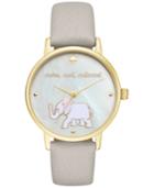 Kate Spade New York Women's Metro Gray Leather Strap Watch 34mm Ksw1208