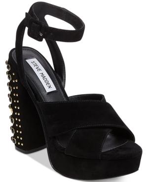 Steve Madden Women's Jodi Two-piece Studded Heels