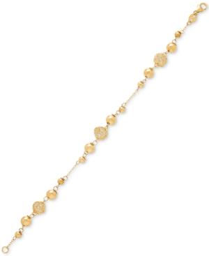 Polished Bead Chain Bracelet In 14k Gold