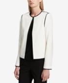 Calvin Klein Faux-leather-trim Blazer