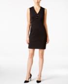 Ivanka Trump Lace-up Sheath Dress