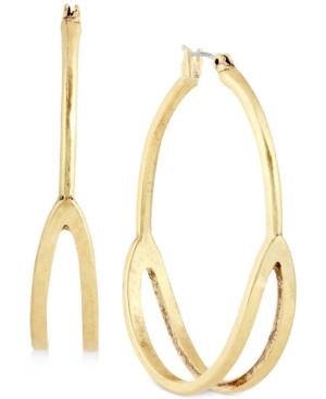 Lucky Brand Gold-tone Split Hoop Earrings