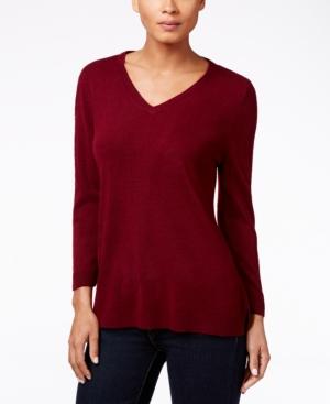 Karen Scott Luxsoft V-neck Sweater, Only At Macy's