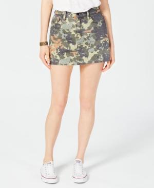 Hudson Jeans Camouflage-print Denim Skirt