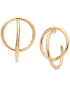 Anne Klein Gold-tone Double Hoop Earrings