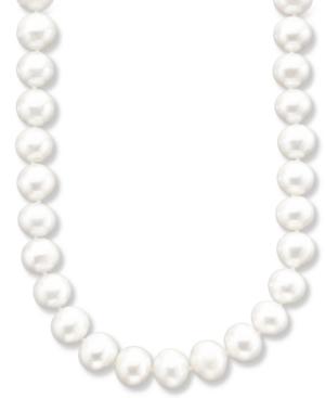 Belle De Mer Aa Cultured Freshwater Pearl Strand Necklace (9-1/2-10-1/2mm) In 14k Gold
